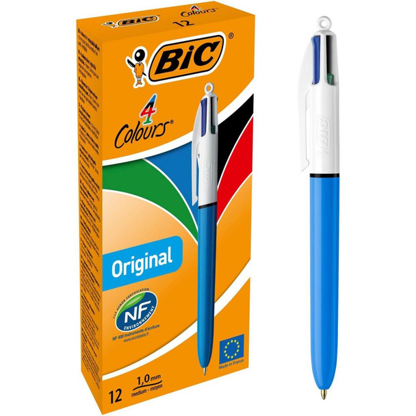 Bic Pack of 12 Assorted Colour Original Ballpoint Pen 1mm Tip 982866