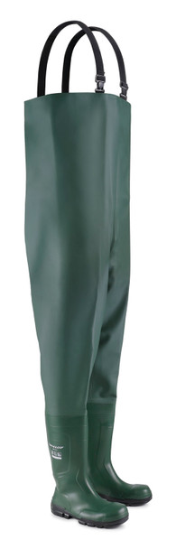 Dunlop Work-It Full Safety Chest Wader Green Size 7 NB2KLCW07