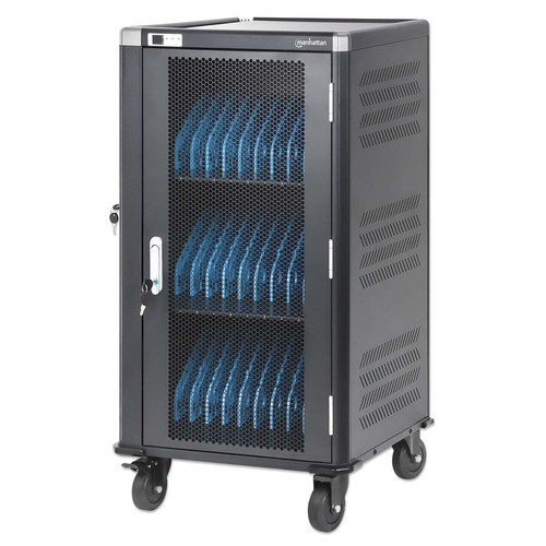 Manhattan Laptop Charging Cart/Trolley Via Ac Adapter  30-Bay Install Device'S 181174