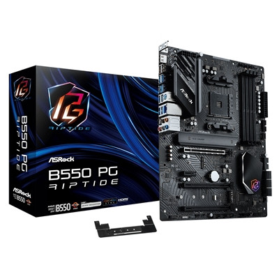 Asrock B550 PG RIPTIDE Ddr4 Motherboard Amd Socket Am4 1X Pcie 4.0 X16 2X Pcie 3 B550 PG RIPTIDE