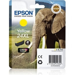 Epson Elephant Singlepack Yellow 24Xl Claria Photo Hd Ink. Colour Ink Type: Pigm C13T24344012