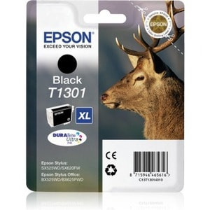 Epson Stag Singlepack Black T1301 Durabrite Ultra Ink. Cartridge Capacity: High C13T13014012