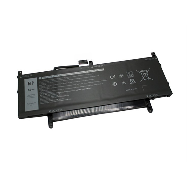BTI 8NFC7 compatible 52Wh 4-cell battery for DELL LATITUDE 9510 9510 2-IN-1 8NFC7-BTI