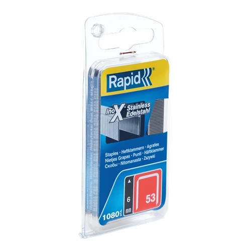 Rapid No. 53 Finewire staple Stainless steel 6 mm 40109509 40109509