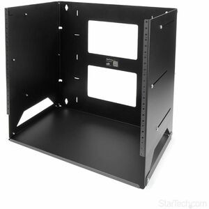 Startech 2-Post 8U Open Frame Wall Mount Network Rack With Built-In Shelf And Ad WALLSHELF8U