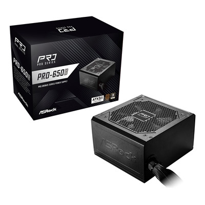 Asrock Pro-650B 650B Atx Power Supply Unit 80 Plus Bronze Certified Low Noise 12 90-UXR065-BNGAA2
