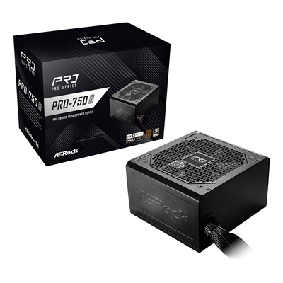 Asrock Pro-750B 750W Atx Power Supply Unit 80 Plus Bronze Certified 120Mm Silent 90-UXR075-BNGAA2