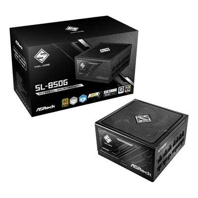 Asrock Steel Legend Sl-850G 850W Atx Power Supply Unit 80 Plus Gold Certified 12 90-UXS085-GFGAAA