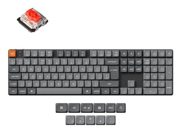 Keychron K5 Max keyboard Universal USB + RF Wireless + Bluetooth QWERTY  Engli K5M-H1-UK