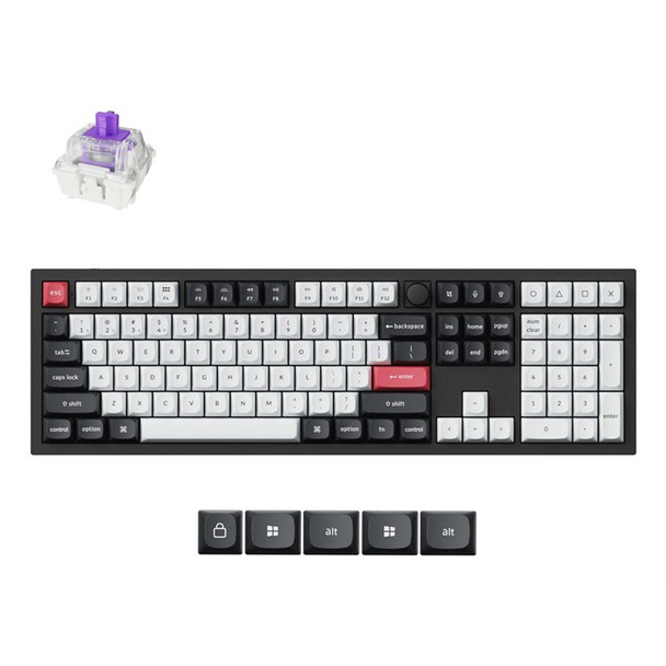 Keychron Q6 HE keyboard Universal USB + RF Wireless + Bluetooth QWERTY  Englis Q6H-M1-UK