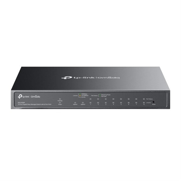 TP-Link Omada 10-Port Gigabit Easy Managed Switch with 8-Port PoE+ ES210GMP