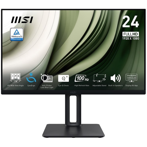 MSI PRO MP245PG 24 " Monitor FHD 1920 x 1080 100Hz IPS 1ms 1x HDMI 1.4b 1x DP 1. PRO MP245PG