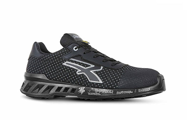 Upower Logan Light Safety Shoes Esd Black Size 2 UPRV2010402