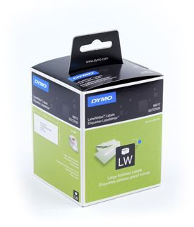 Dymo 99012 36mm x 89mm Large Address Labels Black on White Box of 2 Rolls 99012