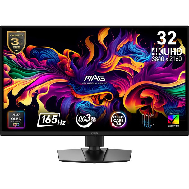 MSI MAG 322UP QD-OLED E16 Computer Monitor 80 Cm 31.5 3840 X 2160 Pixels 4K Ultr 9S6-3DD29A-044