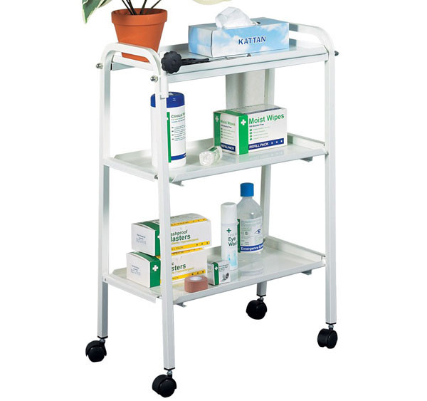 Click Medical Three Tier Trolley White CM1703