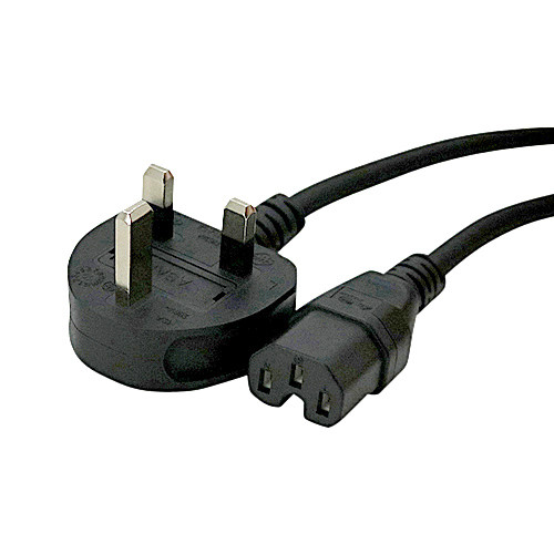 Cablenet 2m  13 Amp - C15 Hot Condition Black H05RN-F 1.0mm Power Lead 42-0545
