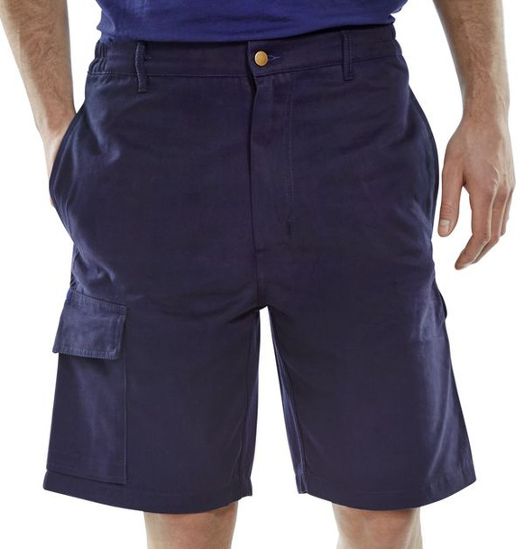 Beeswift Cargo Pocket Shorts Navy Blue Size 32 CLCPSN32