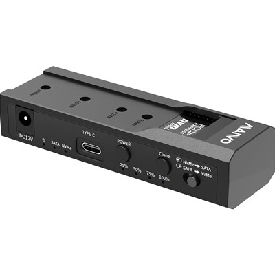 Maiwo Usb Type-C Dual Bay Hdd/Nvme M2 Ssd 10Gbps Clone Converter for 2.5" And 3. K10635N