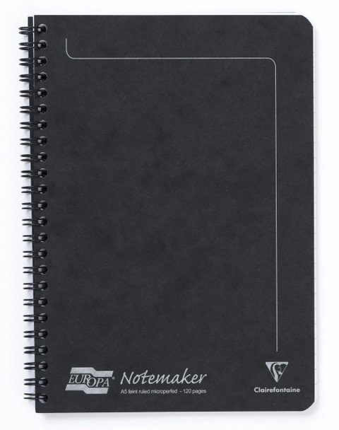 Clairefontaine Europa 10PK Notemaker A5 120 pages 90g paper Black 4852
