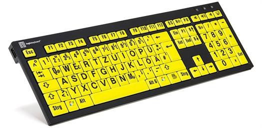 Logickeyboard LKB-LPBY-BJPU-DE Xl Print Nero Keyboard Office LKB-LPBY-BJPU-DE