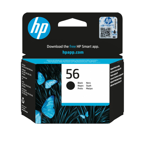 HP C6656AE#241 56 Black Original Ink C6656AE#241