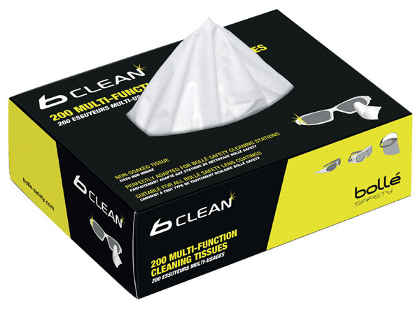 Bolle Safety Dry Cleaning Tissues Refil for Bob600 Cleaning Station - Box 200 Bl BOPACMPCT