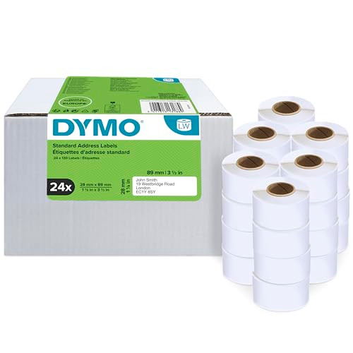 Dymo S0722360 LabelWriter Standard Address Labels Box of 24 Rolls S0722360