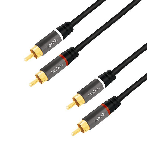 LogiLink CA1206 Audio Cable 3 M 2 X Rca Black CA1206