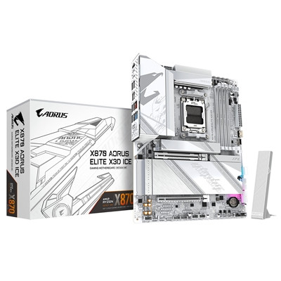 Gigabyte X870 AORUS ELITE X3D ICE Amd Am5 Socket Motherboard Atx 4X Ddr5 Slots 4 X870 AORUS ELITE X3D ICE