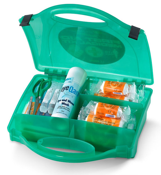 Click Medical 10 Person Trader First Aid Kit Green CM0210