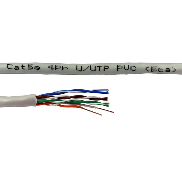 Cables Direct 305m CAT 5E SOLID UTP PVC FULL COPPER 24AWG GREY Eca TC-500EA