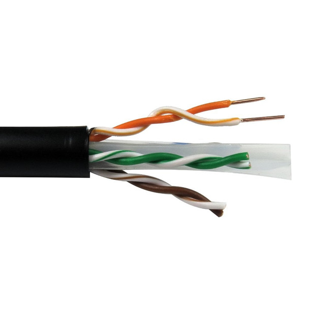 Cables Direct 305m CAT 6 SOLID UTP LDPE COPPER 24AWG BLACK EXTERNAL TC-600EA-EXT