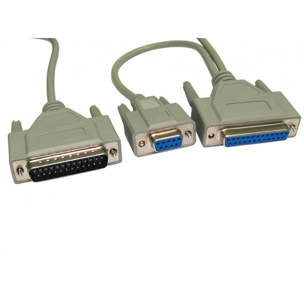 Cables Direct D9 & D25 F - D25 M Serial Modem Cable SL-555