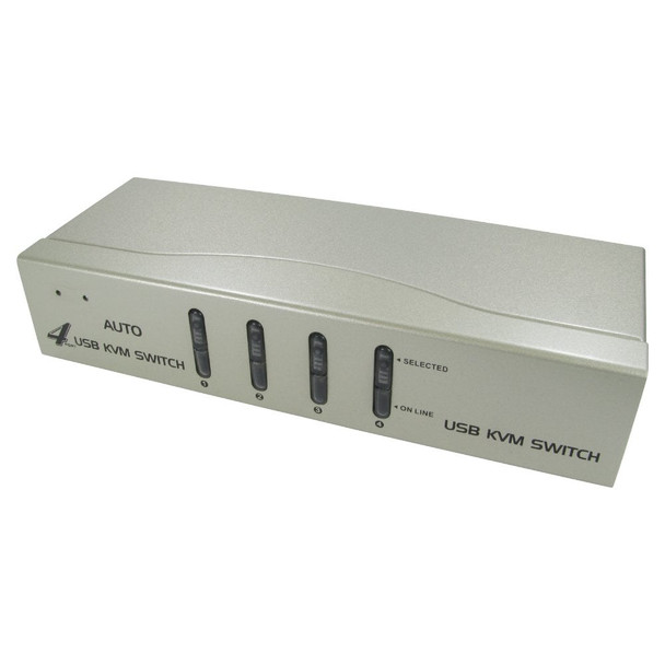 Cables Direct 4 Port KVM Switch with Audio - SVGA & USB NLKVM-100/4