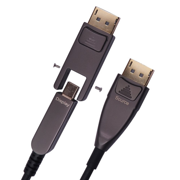 Cables Direct 50m Active Optical DisplayPort Cable - Removable Head AOCDET-DP-050