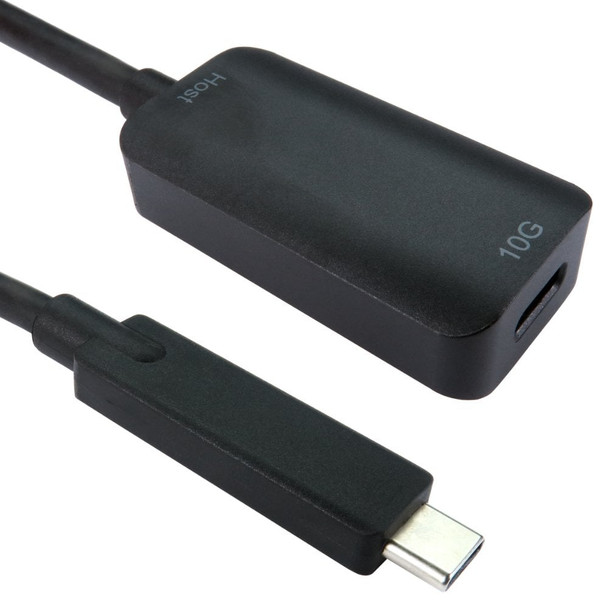 Cables Direct 5m USB C Extension M-F + In Built Booster with PSU USB3C-EXT5PWRAD