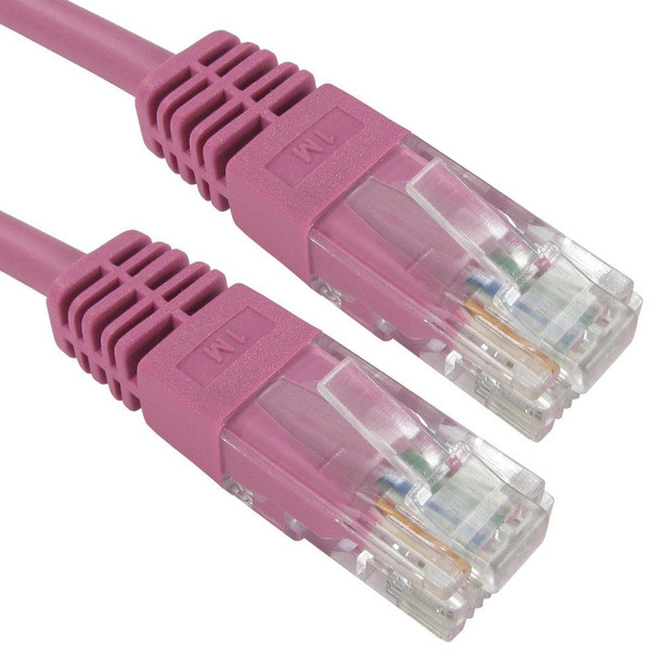 Cables Direct 0.5m Cat5e Patch Cable - Pink URT-600P