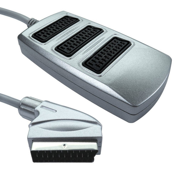 Cables Direct 3 Way SCART Splitter Box 2SSB-3WAY