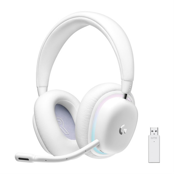 Logitech G G735 Headset Wired & Wireless Head-band Gaming Bluetooth White 981-001083