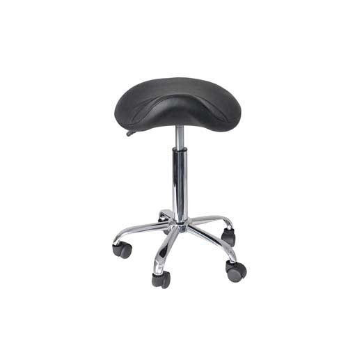Click Medical Gas Lift Saddle Stool Chrome CM1127