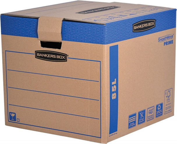 Bankers Box SmoothMove Large FastFold Moving Box Pack of 5 6205301