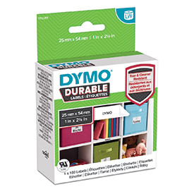 Dymo 2112283 LW Durable Small Multi Purpose Label 25mm x 54mm Black on Whit 2112283