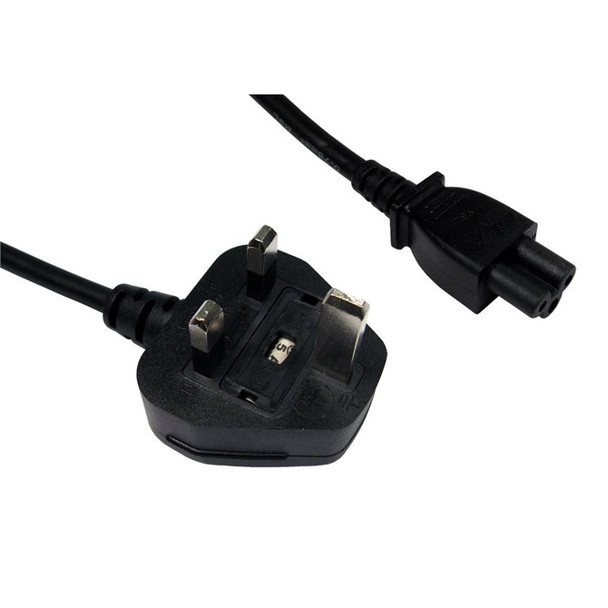 Cables Direct  Mains Black 1.8 m C5 coupler BS 1363 RB-290AB1