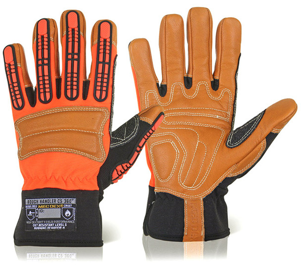 Mecdex Rough Handler C5 360 Mechanics Gloves Orange Size L MECPR-610L