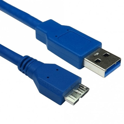 Usb 3.0 A M To Usb 3.0 Micro B M 0.75M Blue Oem Data Cable USB3-MICROSRT-BLUE