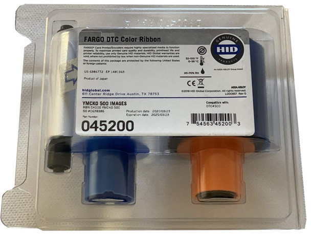 HID 045200 Fargo YMCKO. full color 045200