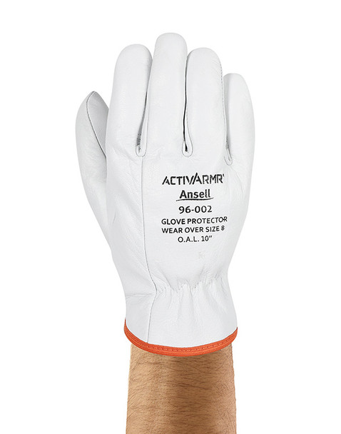 Ansell Low Voltage Leather Premium Goat Skin Gloves White Size M AN96-002M