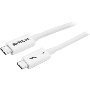 Startech 1.6Ft 50Cm Thunderbolt 3 Cable 40Gbps 100W Pd 4K/5K Video Thunderbolt-C TBLT34MM50CW