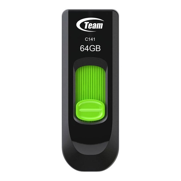 Team Group C141 USB Flash Drive 64 GB USB Type-A 2.0 Black Green TC14164GG01